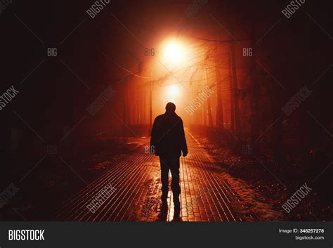 Sad Man Alone Walking Image And Photo Free Trial Bigstock