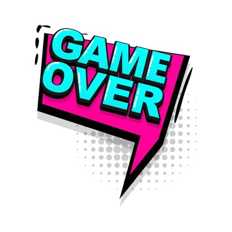 Premium Vector Game Over Comic Text Sound Effects Pop Art Style