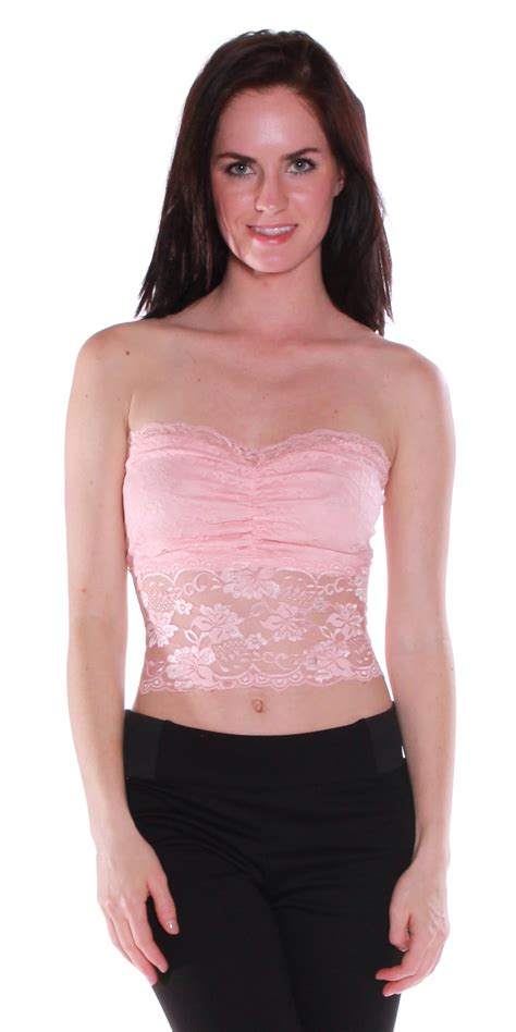 Emmalise Clothing Junior Women S Sexy Laced Tube Top With Center