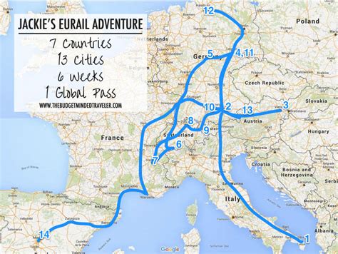 7 Countries 13 Cities 6 Weeks 1 Eurail Pass