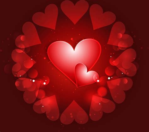 Beautiful Hearts For Happy Valentines Day Card Fantastic Background