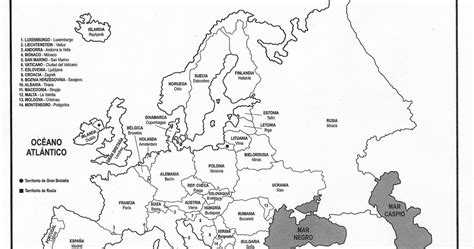 Continente Europeo Mapa Con Nombres Ouiluv
