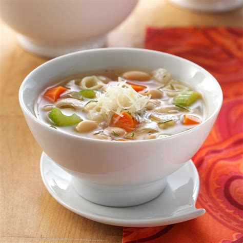 White Bean Soup With Rosemary Parmesan Recipe Taste Of Home