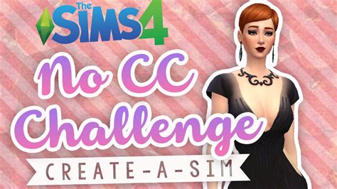 The Sims 4 Create A Sim No Cc Challenge Youtube Acb