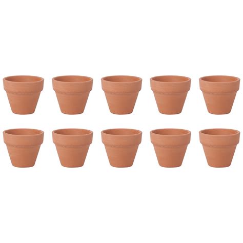 10pcs 45x4cm Small Mini Terracotta Pot Clay Ceramic Pottery Planter