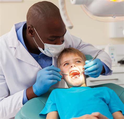 African Dentist Working Patient Stock Photo Image 55866221