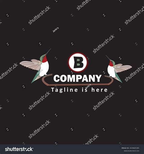 Logo Design Two Birds Logo Desogn Stock Vector Royalty Free