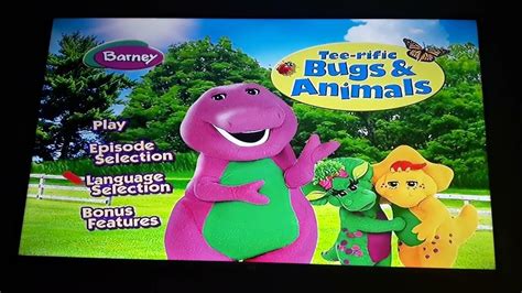 Barney And Friends Tee Rific Bugs And Animals Dvd Menu Walkthrough