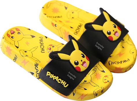 Pokemon Pikachu Slides Beach Sandals Slippers For Boys Girls Kids