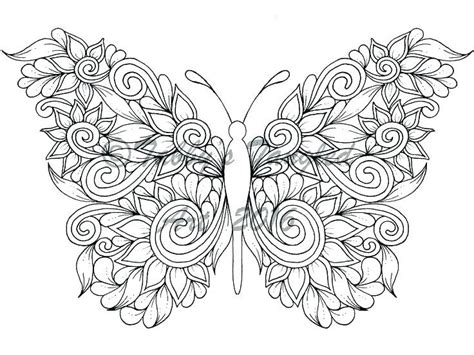Hard coloring page of a butterfly. free mandala coloring pages butterfly mandala coloring ...