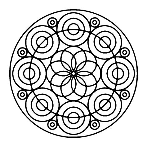 Mandala With Different Kind Of Circles Mandalas With Geometric Patterns