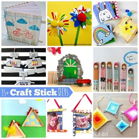 35craft Stick Crafts Easy Crafts For Kids Red Ted Art Make