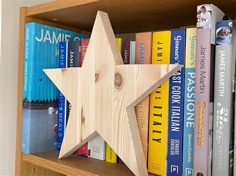Handcrafted Wooden Star Solid Wood Star Ornament Etsy