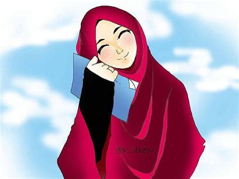 20 Ide Muslimah Cantik Gambar Kartun Muslimah Terbaru 2018 My Red