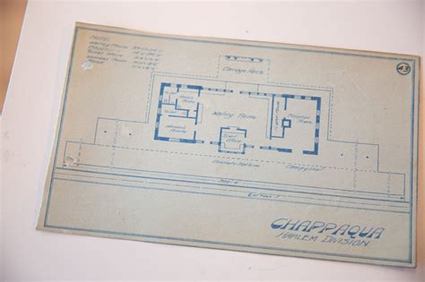 Vintage Chappaqua Train Station Blueprint