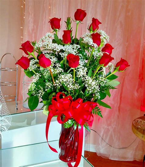 Dozen Red Rose Bouquet In Downey Ca Chitas Floral Designs