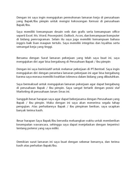 Kebanyakan orang menggunakan contoh cv surat lamaran kerja yang digunakan untuk melamar kerja di banyak perusahaan, hal itu membuat cv menjadi tidak menarik dan gambar dibawah merupakan contoh resume bagi calon karyawan yang akan bekerja pada perusahaan desain grafis. Contoh Surat Lamaran Kerja Sebagai Desain Grafis Dalam ...