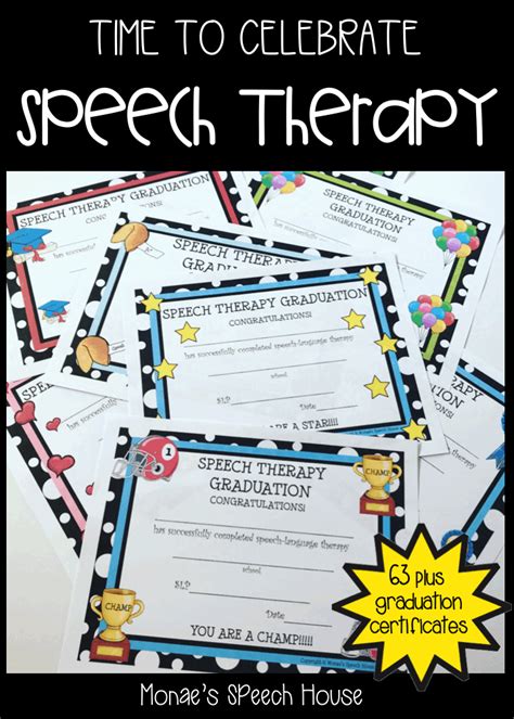 Speech Therapy Graduation And Progress Certificates Parents School