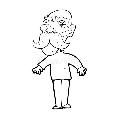 Cartoon Angry Old Man Stock Illustration Illustration Of Drawn 37030341