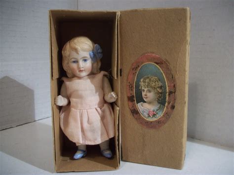 Antique German Bisque Miniature Jointed Dollhouse Doll In Antq German