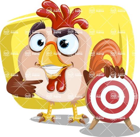 Rooster Cartoon Vector Character Aka Mr Cock A Doodle Doo Shape 5 Graphicmama