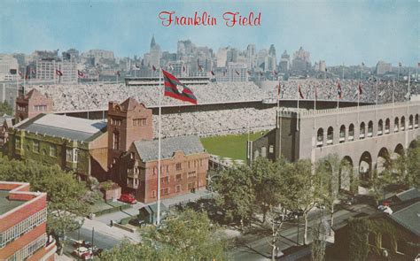 Franklin Field Ph148 C3804 Title Center Stadium Postcards