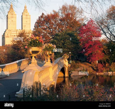 Early Morning At The Bow Bridge In Central Park New York City In