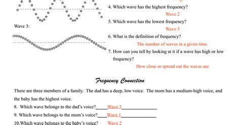 Amplitude connection juan is playing the piano. Wave Worksheet Answer Key