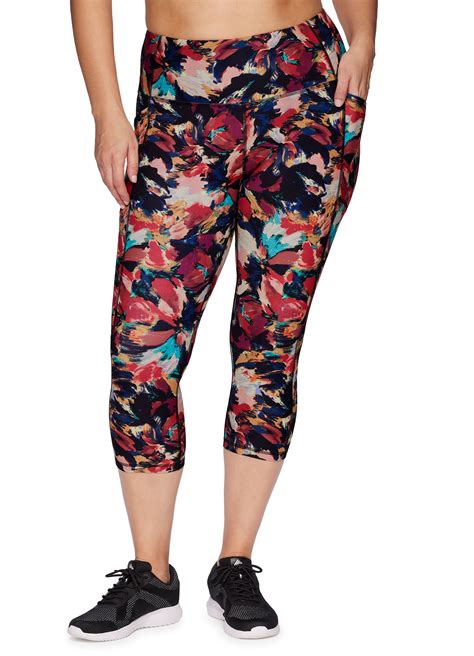 Rbx Active Women S Plus Size Moody Floral Buttery Soft Squat Proof Yoga Legging Walmart Com