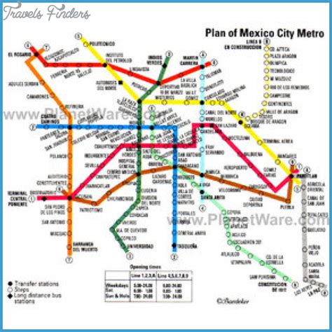 Mexico City Map Tourist Attractions Travelsfinderscom