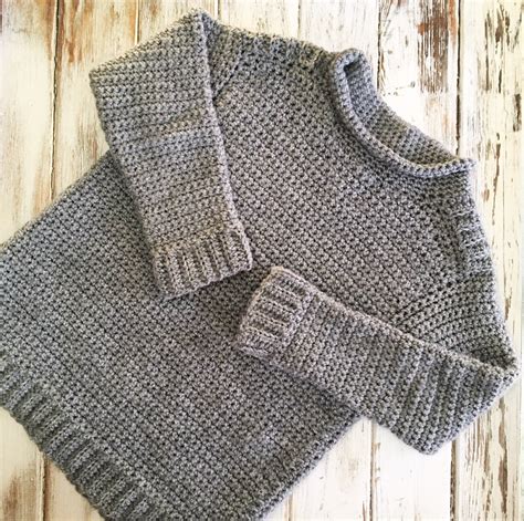 Kids Ribbed Shoulder Sweater Free Crochet Pattern Love Life Yarn