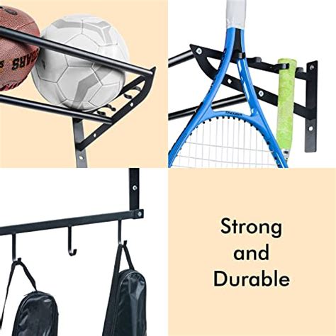 Sunix Garage Sports Equipment Storage Basketball Rack With 3 Racks