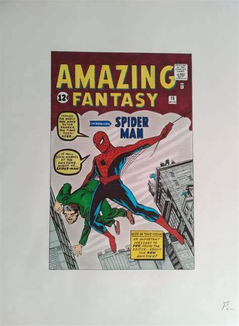 Spider Man Amazing Fantasy 15 De 1962 Drawing By Paul Clair Artmajeur