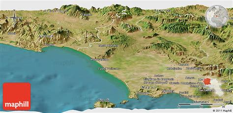 Satellite Panoramic Map Of Caserta