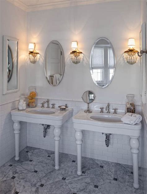 Bathroom Mirror Over Pedastal Sink Mirrors Parisian Sinks
