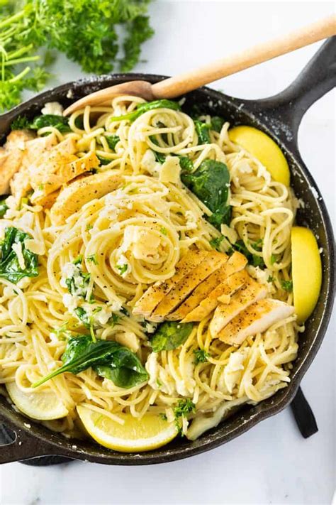 Lemon Ricotta Parmesan Pasta With Chicken And Spinach The Cozy Cook