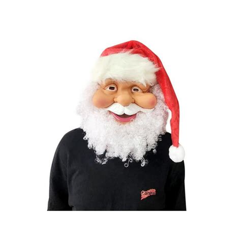 Santa Claus Mask Full Face Covered Xmas Costume Masks Christmas Fancy Supplies