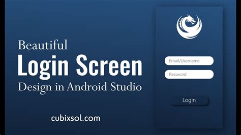 Beautiful Login Screen Design In Android Studio Android Studio