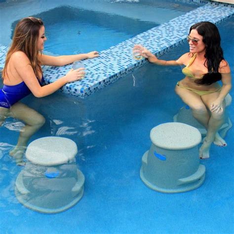 Create Swim Up Bar Seating With Liquidseat Pool Accessories Affordable Swimming Pools Pool