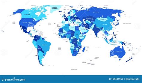 Colorido Mapa Político Detallado Del Mundo Con Nombres De Países