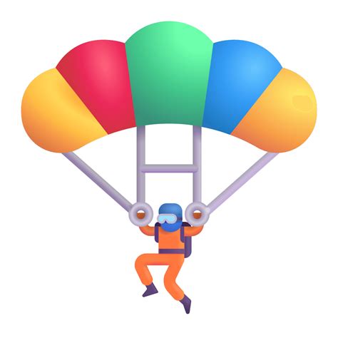 Parachute 3d Icon Fluentui Emoji 3d Iconpack Microsoft