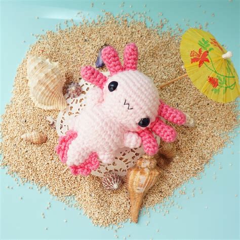 Crochet Pattern Lily The Baby Axolotl Etsy