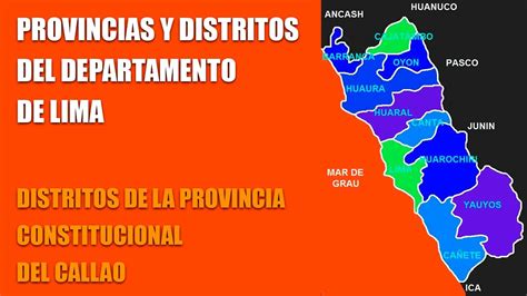 Provincias Y Distritos Departamento De Lima Distritos Provincia