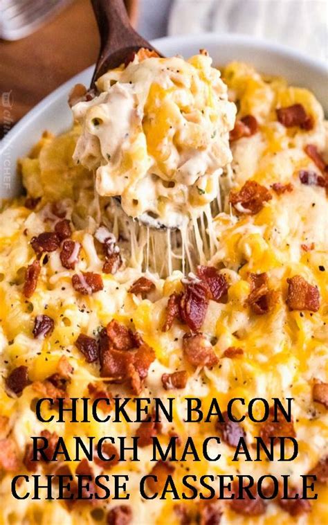 Chicken Bacon Ranch Mac And Cheese Casserole My Kitchen