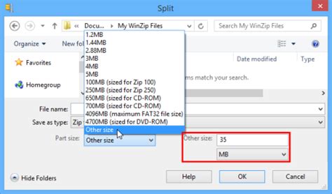 How To Create A Split Zip File Winzip Computing Knowledgebase