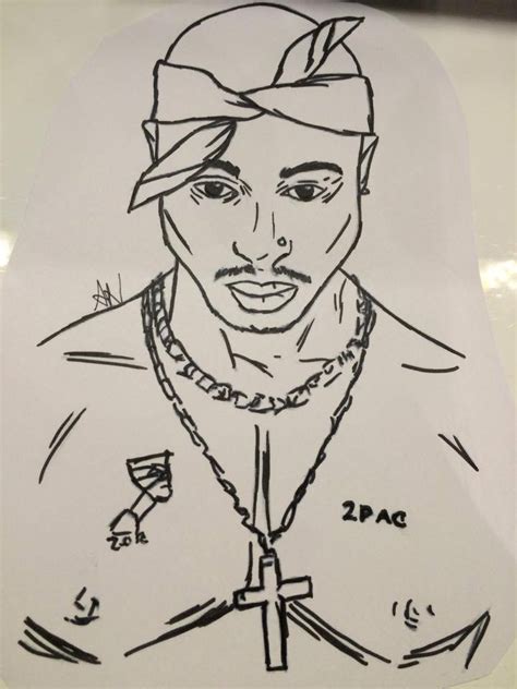 Tupac Drawing Step By Step