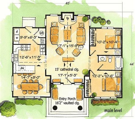 Plan Lsg11543kn 2 Bedroom 1 Bath Log Home Plan House Plans Cabin