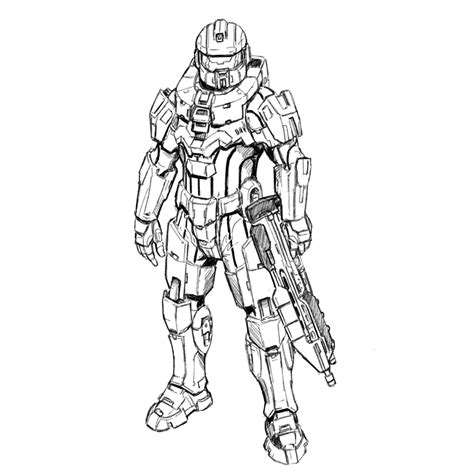 Halo Master Chief Drawing