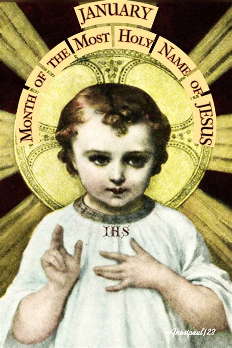 Catholic Devotion For January The Month Of The Most Holy Name Of