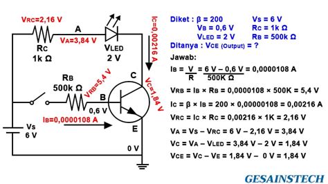 Fungsi Transistor Sebagai Saklar Dan Inverter Gesainstech